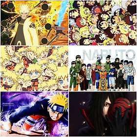 Bộ 6 Áp phích - Poster Anime Naruto (bóc dán) - A3, A4, A5