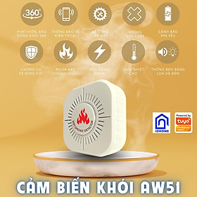 Mua Đầu Cảm Biến Khói Báo Động Hỏa Hoạn Wifi Tuya SM11  SM12 đạt tiêu chuẩn CE EN14604