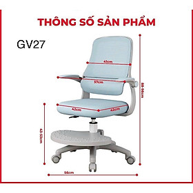 Mua Ghế học sinh chống gù đa năng Juno sofa nâng hạ chiều cao tay gạt CT GV27 có khóa bánh trọng lực  xoay 360 độ