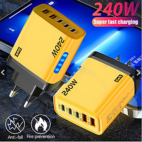 Mua Bộ sạc GaN 240W - Sạc nhanh USB 5 cổng PD có đèn LED  Sạc siêu nhanh Type C cho máy tính xách tay  điện thoại và MacBook - miếng lót chuột