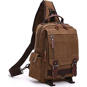 Balo nam đi học đeo chéo một quai, vải canvas BL0023