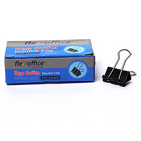 Kẹp bướm đen Flexoffice  FO-DC01 / FO-DC02 / FO-DC03 / FO-DC04 / FO-DC05 FO-DC06 15mm / 19mm / 25mm / 32mm / 41mm / 51mm