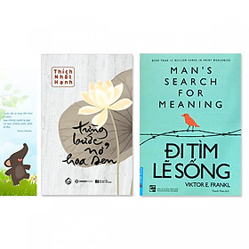 Combo 2 cuốn: Đi tìm lẽ sống, Từng Bước Nở Hoa Sen (+ bookmark danh ngôn hình voi)