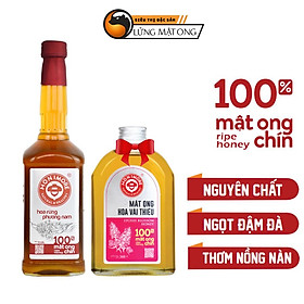 Combo Mật ong rừng Phương Nam Honimore 630g chai tặng 1 chai Mật ong Hoa