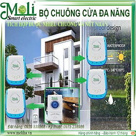 Mua BỘ 4 CHUÔNG CHỐNG NƯỚC KHÔNG DÂY 1 NÚT NHẤN - HÀNG CHÍNH HÃNG