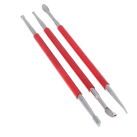 3pcs Stainless Steel Clay Polymer Pottery Ceramics Sculpting Tool Art Crafts