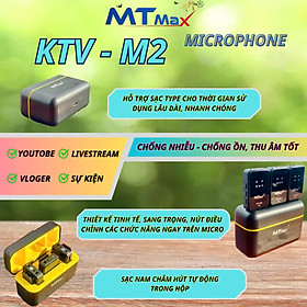 Mua Wireless Microphone Không Dây MTMAX KTV-M2 - Đẳng Cấp Cho Mọi Sự Kiện Lớn - Thu Âm Tốt  Chống Nhiễu  Chống Ồn. Wireless 2.4G Lên Đến 40M - Livestream  Vloger  Video. Hàng Chính Hãng