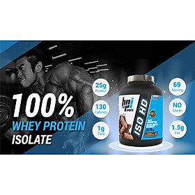 Iso HD 100% Pure Isolate Protein 5Lbs - Sữa bổ sung Protein, hỗ trợ phục hồi, tăng Cơ cho người tập thể thao
