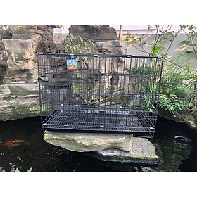 Chuồng chó sơn tĩnh điện size to { 76 cm x 50 cm x 55 cm } Lồng màu vân đá