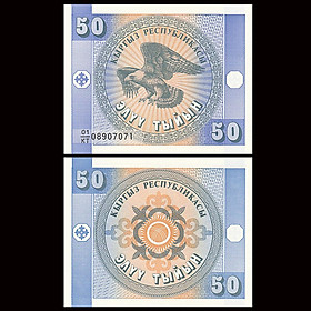 Mua Tờ 50 Som hình đại bàng của Kyrgyzstan - khổ nhỏ 7x9cm   mới 100% UNC - tiền châu Á  sưu tầm