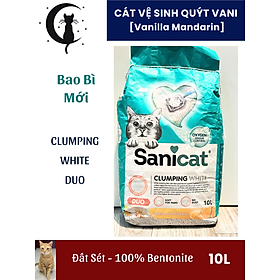 SANICAT Cát vệ sinh Hương Quýt Vanilla Mandarin - (Betonite-đất sét) 10L