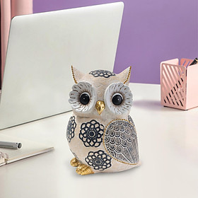 Collection Owl Ornament Art Crafts Desktop Garden Owl Figurine for Sill Home