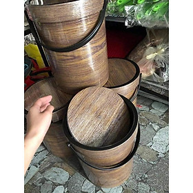 Mua Thùng rác nắp lật vân gỗ  nhựa Việt Nhật 8036