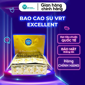 Bao cao su size nhỏ, gia đình VRT Excellent hộp 144 chiếc size 49mm tiêu chuẩn Đức