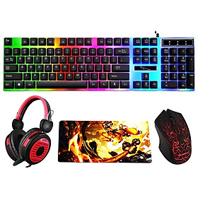 Mua Combo Bàn Phím Chuyên Game Led Đa Màu G21 Và Chuột D608 + Tặng Kèm  Tai Nghe YL Và  Lót Hình Game Lớn ( giao mẫu ngẫu nhiên)