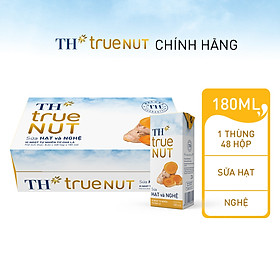 Thùng 48 hộp sữa hạt và nghệ TH true NUT 180 ml (180 ml x 48)