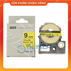 Nhãn in TEPRA - EPSON LC-3YBW (SC9YW) – Chữ đen nền vàng 9MM X 8M - Dùng cho máy in nhãn TEPRA - EPSON [Hàng nhập khẩu]