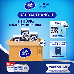 Khăn giấy treo tường cao cấp Vinda Prestige 4D 3 lớp 212 tờ