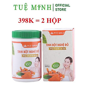 1kg Tinh bột nghệ đỏ nguyên chất Tuệ Minh cam kết chuẩn chính hãng 2 hộp