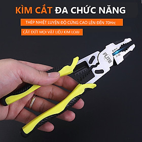 Hình ảnh Kìm cắt sắt CRV siêu khỏe, cắt đứt mọi loại thép,ổ khóa,dây xích, cáp điện kiêm kềm điện đa năng bấm cos