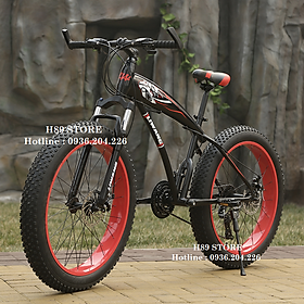 Xe đạp bánh béo Maqigi, xe đạp thể thao bánh to 26 inch 7 tốc độ