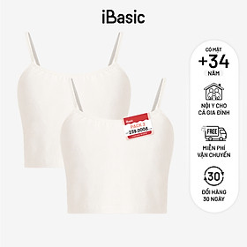 Pack 2 Áo lót học sinh tròng cổ daily cotton trơn iBasic BRAT029-PA2