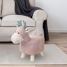 Animal Footstool Cartoon Footrest Ottoman for Playroom, Guest Room, Bedroom