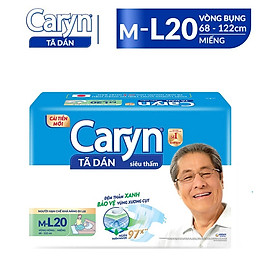 Tã Dán Siêu Thấm Caryn Gói Siêu Lớn M-L20 (20 Miếng)