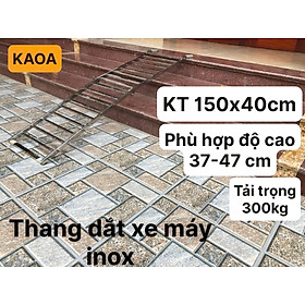 Mua Thang dắt xe máy inox ( cho thềm cao 32-55 cm ) Bảo hành 12 tháng