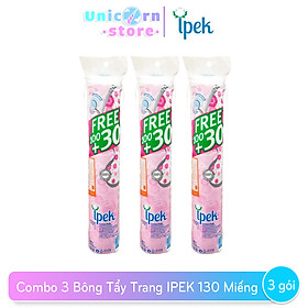 Combo 3 Bông Tẩy Trang IPEK 130 Miếng (Thổ Nhĩ Kì)