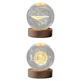 Decor Modern Ball Night Light with Resin Base Decorative for Living Room