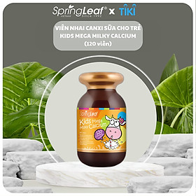 Viên nhai Canxi Sữa cho bé SpringLeaf Kids Milk Calcium 120 viên giúp xương