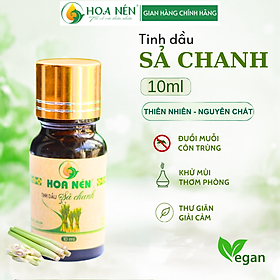 Tinh dầu Sả Chanh nguyên chất Hoa Nén 10ml - 100ml - Đuổi muỗi, khử mùi, giải cảm