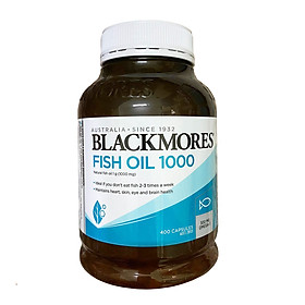 Dầu Cá Blackmores Oudourless Fish Oil 1000 Mg Hộp 400 Viên không tanh chính hãng Úc mẫu mới 2020