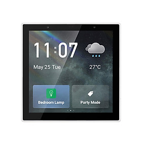 Smart Home Control Panel Multi-functional WiFi Smart Scene Wall Switch ZigBee BT Function APP Remote Control with 4-inch LCD Touch Screen Clock Date Temperature Weather Display