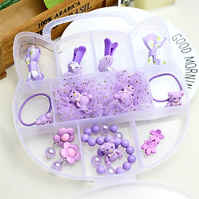 Hộp trang sức xinh xắn cho bé gái hình mặt mèo dễ thương - Combo 13 chiếc