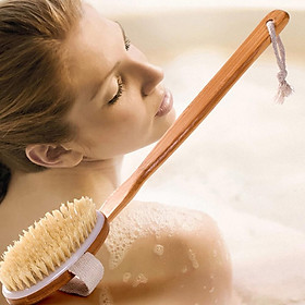 Bộ 5 Món Cây Tắm Chà Lưng Cán Gỗ Tự Nhiên, Cọ Lưng Tắm Tẩy Tế Bào Chết, Gậy Tắm Massage Cơ Thể Body Cực Sạch