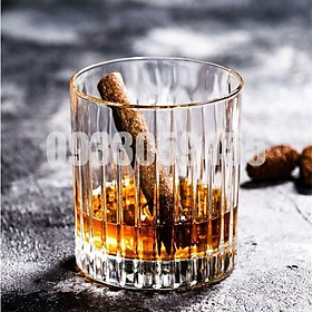Bộ 6 Ly thủy tinh uống nước cao cấp 300ml, cốc uống whisky Xéo sang trọng