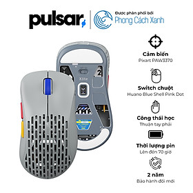 Mua Chuột không dây siêu nhẹ Pulsar Xlite Wireless v2 Retro Gray - Medium/Mini (Limited) - Hàng Chính Hãng