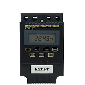 Công tắc hẹn giờ kg316T công suất lớn 25A/220V 17 chương trình (ĐEN) timer hẹn giờ điện tử ổ cắm hẹn giờ