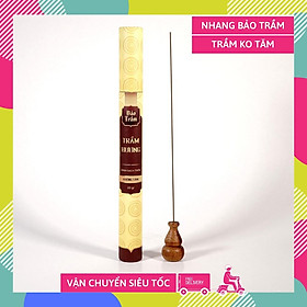 Mua Trầm hương không tăm nhang thiền Bảo Trầm cây nhang cao cấp - Ống 100 cây 20g + tặng hồ lô gỗ cắm nhang