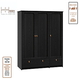 [Happy Home Furniture] NOMIA , Tủ quần áo 3 cửa mở - 2 ngăn kéo , 140cm x 58cm x 180cm ( DxRxC), TCM_038