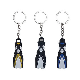 Set of 3 Scuba Key Chain Dive Fins Keychain for Boat Kayak Sailing
