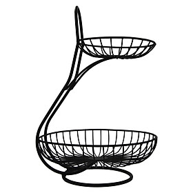 Iron Wire 2 Tier Fruit Basket  for Living Room Table Organizer