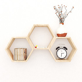 Bộ 3 KỆ TRANG TRÍ TREO TƯỜNG LỤC GIÁC