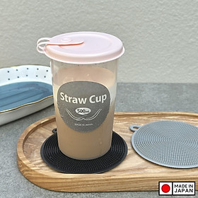 Cốc uống nước có lỗ cắm ống hút Straw Cup 500ml - Hàng Nội Địa Nhật Bản