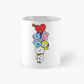 Cốc ly sứ in hình BT21 BTS có quai 