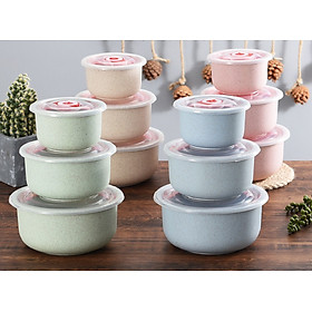 Combo 3 Hộp Cơm Lúa Mạch Nắp Đậy Hút Chân Không Chổng Đổ PaKaSa - Hàng Chính Hãng  - Màu ngẫu nhiên