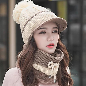 KHĂN CHOÀNG NỮ KÈM NÓN MŨ LEN NỮ THỜI TRANG HÀN QUỐC dn19121655