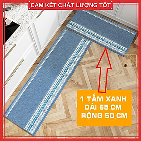 Mua Thảm bếp 3D cao cấp  Thảm lau chùi chân nhà bếp dài trang trí đẹp đa năng tiện dụng màu xanh Nhật và Nâu